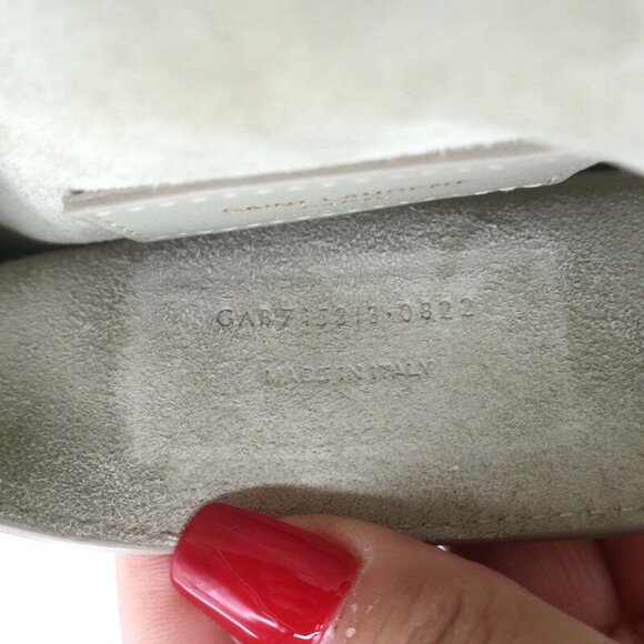 Saint Laurent Kate Shearling Medium Reversible Shoulder Bag Beige Suede - Picture 12 of 12